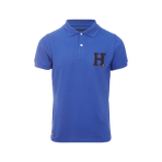 Hagg - Men's Royal Blue Short-Sleeve Polo Shirt | - Ohlala