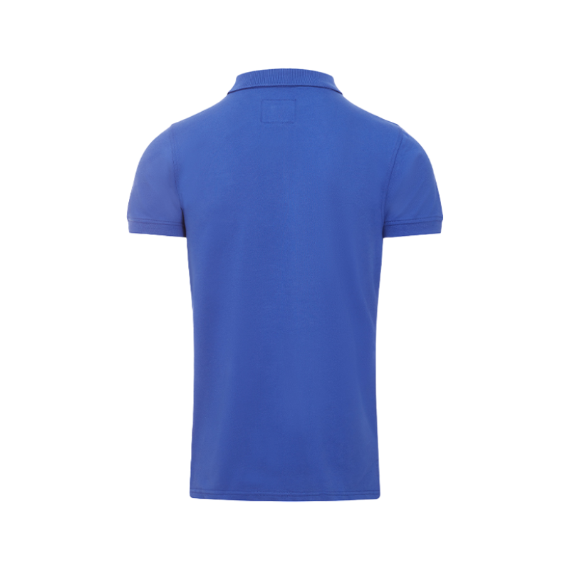 Hagg - Men's short-sleeved polo shirt in royal blue