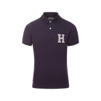 Hagg - Navy/Grey Men's Short Sleeve Polo | - Ohlala