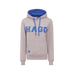 Hagg - Damen-Kapuzenpullover grau/königsblau | - Ohlala