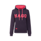 Hagg - Sweat à capuche femme marine/ fuchsia | - Ohlala