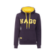 Hagg - Sweat à capuche femme marine/ jaune | - Ohlala
