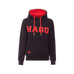 Hagg - Felpa con cappuccio donna nero/ rosso | - Ohlala
