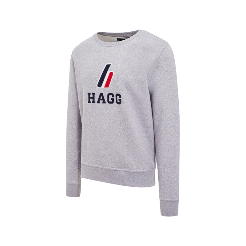 Hagg - Men's gray round-neck sweatshirt