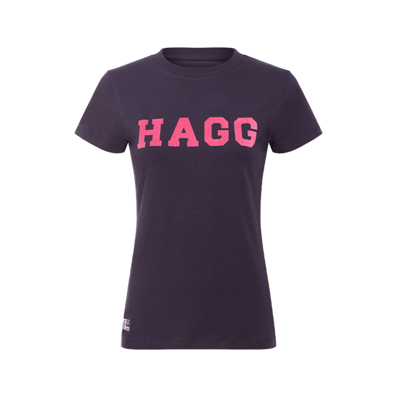 Hagg - Women's short-sleeved t-shirt navy/fuchsia