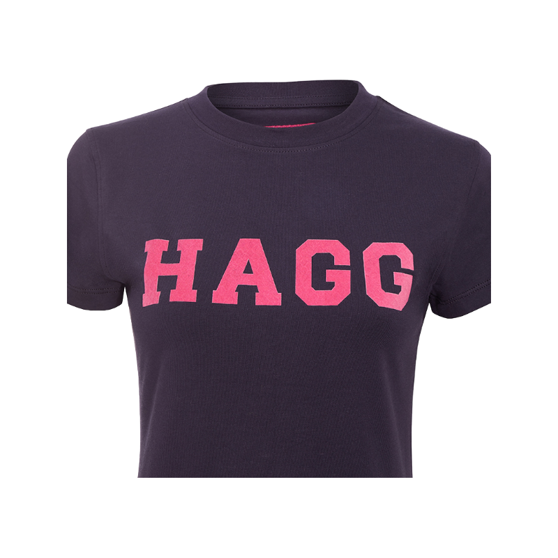 Hagg - Women's short-sleeved t-shirt navy/fuchsia