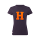 Hagg - T-shirt manches courtes femme marine/ orange | - Ohlala