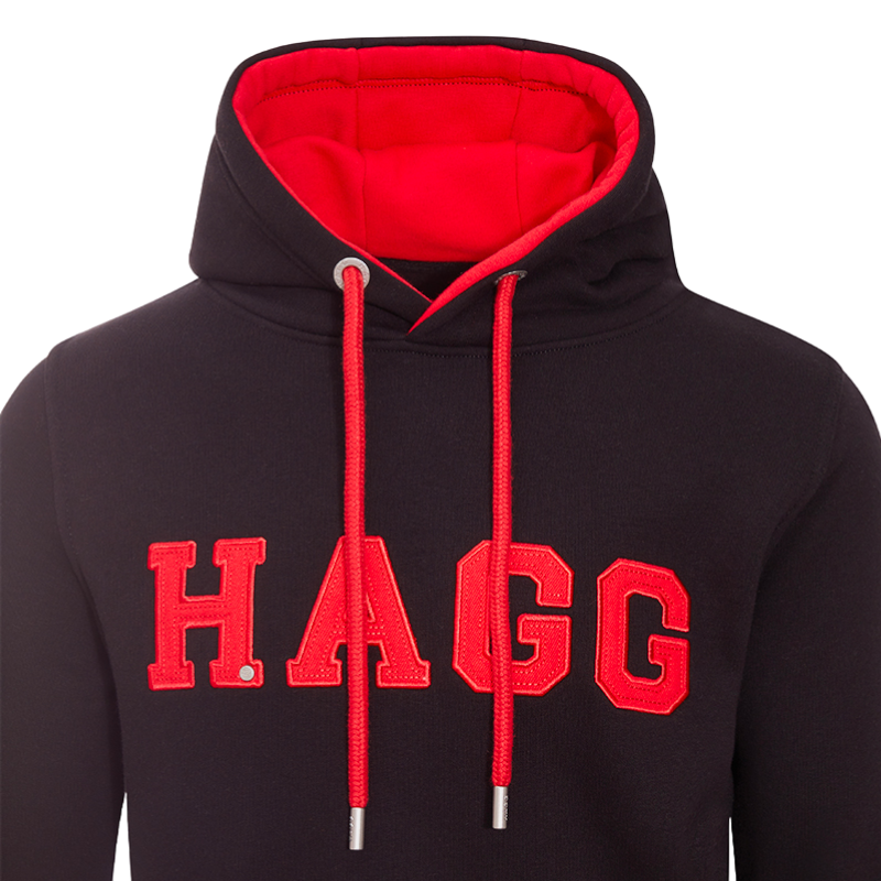 Hagg - Men's hoodie black/red