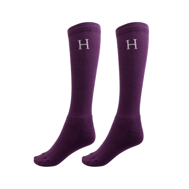 Harcour - Chaussettes d'équitation Sanane figue