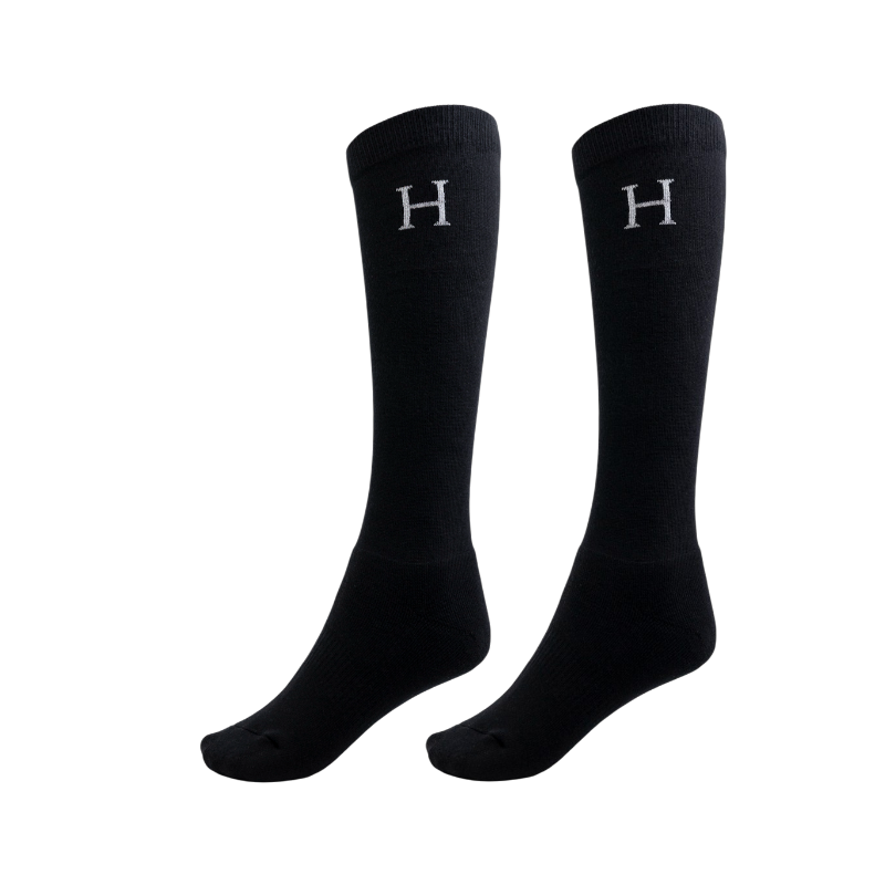 Harcour - Chaussettes d'équitation Sanane noir