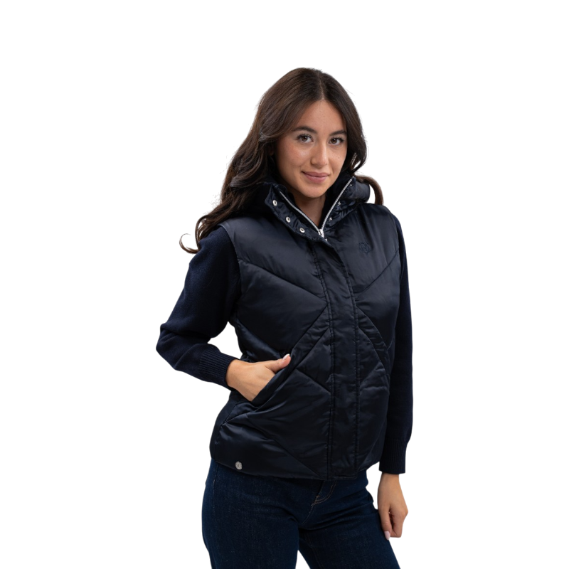 Harcour - Doudoune sans manches femme Auxane marine