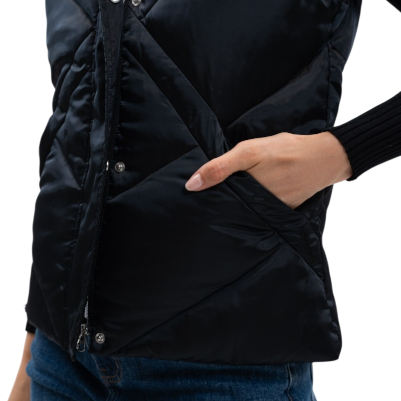 Harcour - Doudoune sans manches femme Auxane noir