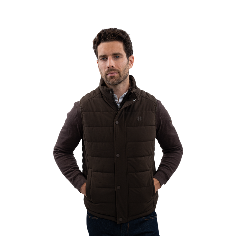 Harcour - Doudoune sans manches homme Boston cacao