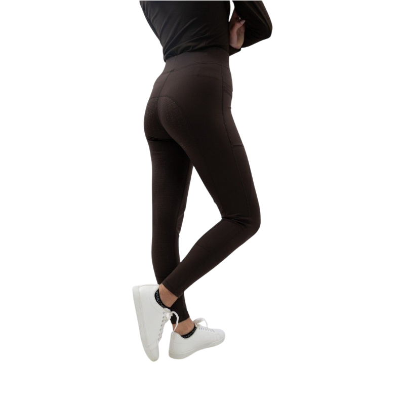 Harcour - Women's polar equestrian leggings Anaelle cocoa 
