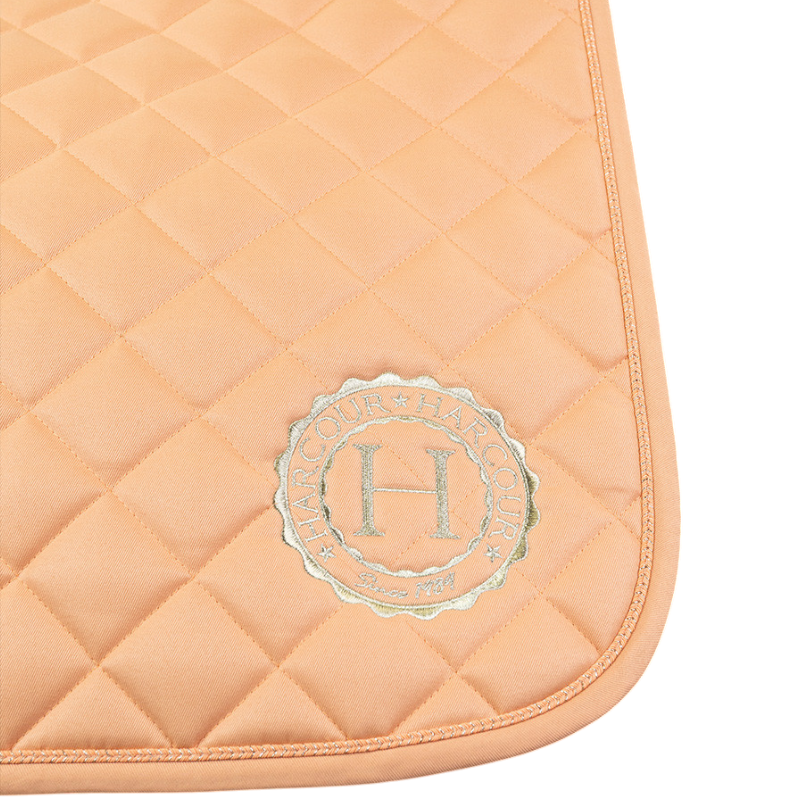Harcour - Pack tapis de dressage Sunny et bonnet Funny abricot/ light gold