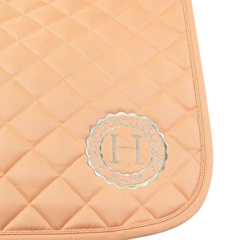Harcour - Pack tapis de selle Sunny et bonnet Funny abricot/ light gold