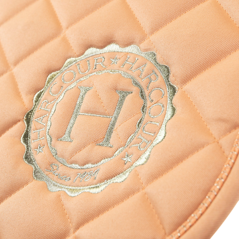 Harcour - Pack tapis de selle Sunny et bonnet Funny abricot/ light gold