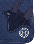 Harcour - Sunny saddle pad & Funny fly veil set navy/ light gold | - Ohlala