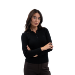 Harcour - Polo de manga larga para mujer Aurore negro | - Ohlala