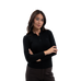 Harcour - Polo manches longues femme Aurore noir | - Ohlala