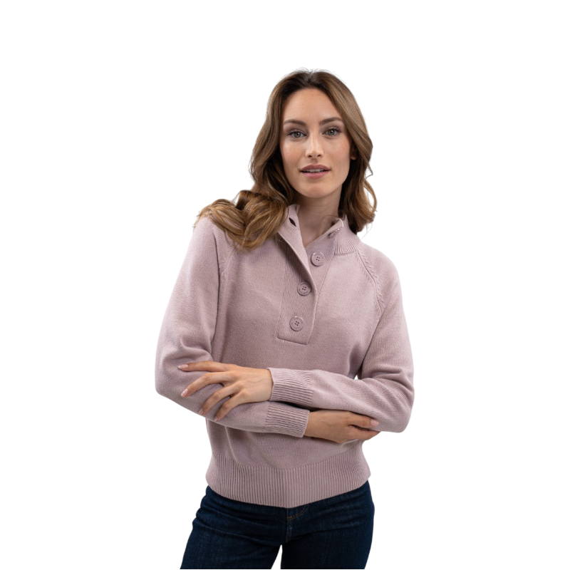 Harcour - Pull col montant femme Alice pivoine | - Ohlala