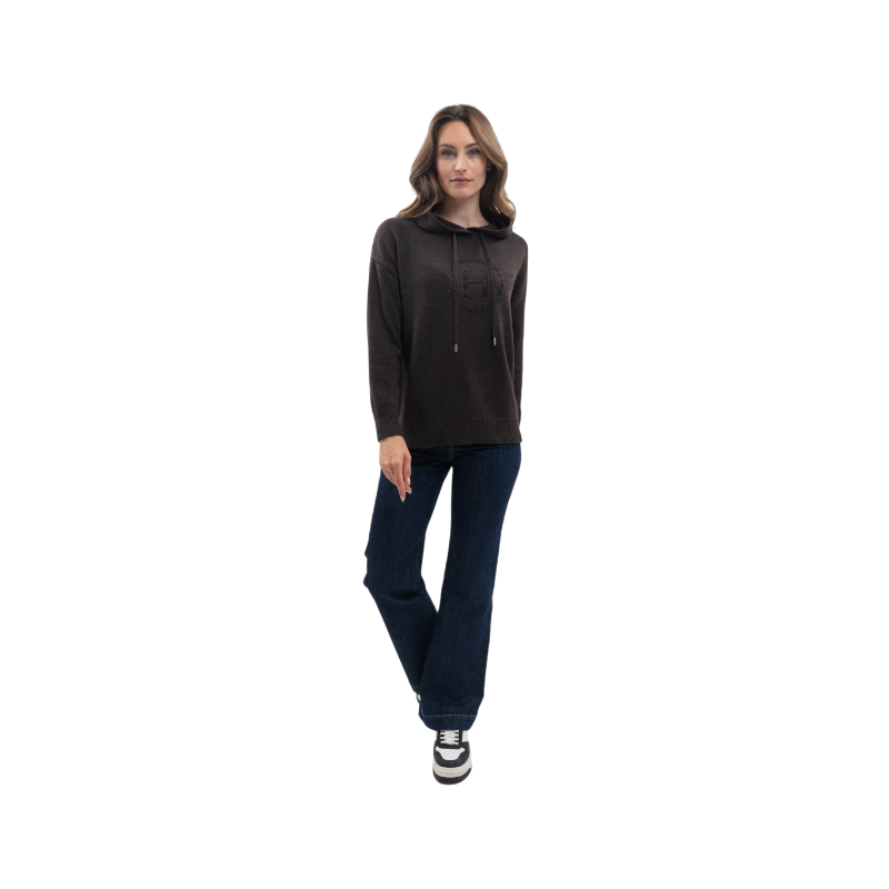 Harcour - Sweat en maille femme Aurelia cacao | - Ohlala