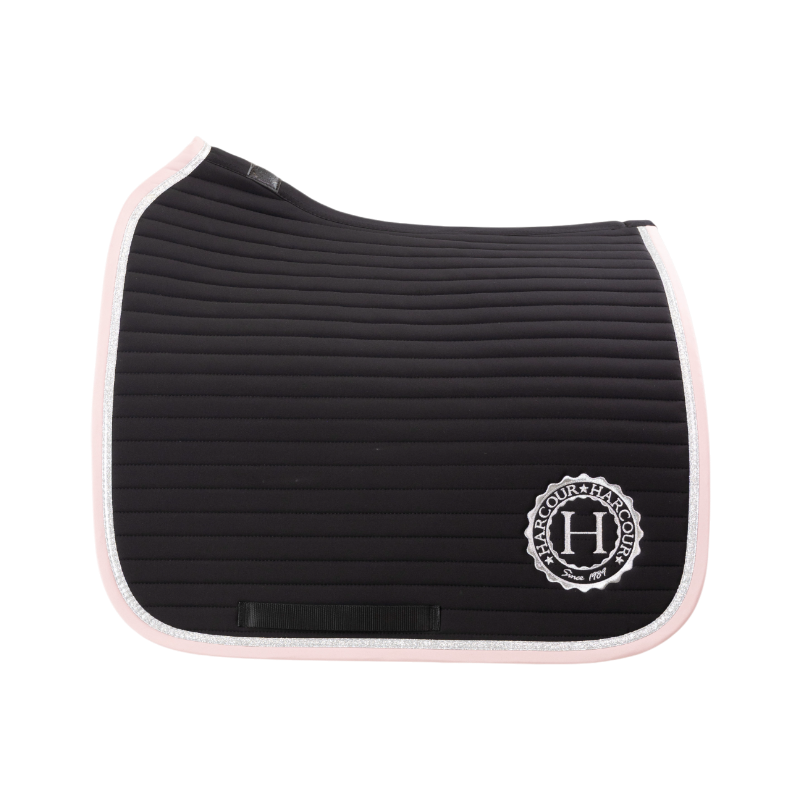 Harcour - Tapis de dressage Karembar noir/ pivoine