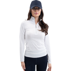 Harcour - Women's long-sleeve technical polo Breezi white | - Ohlala