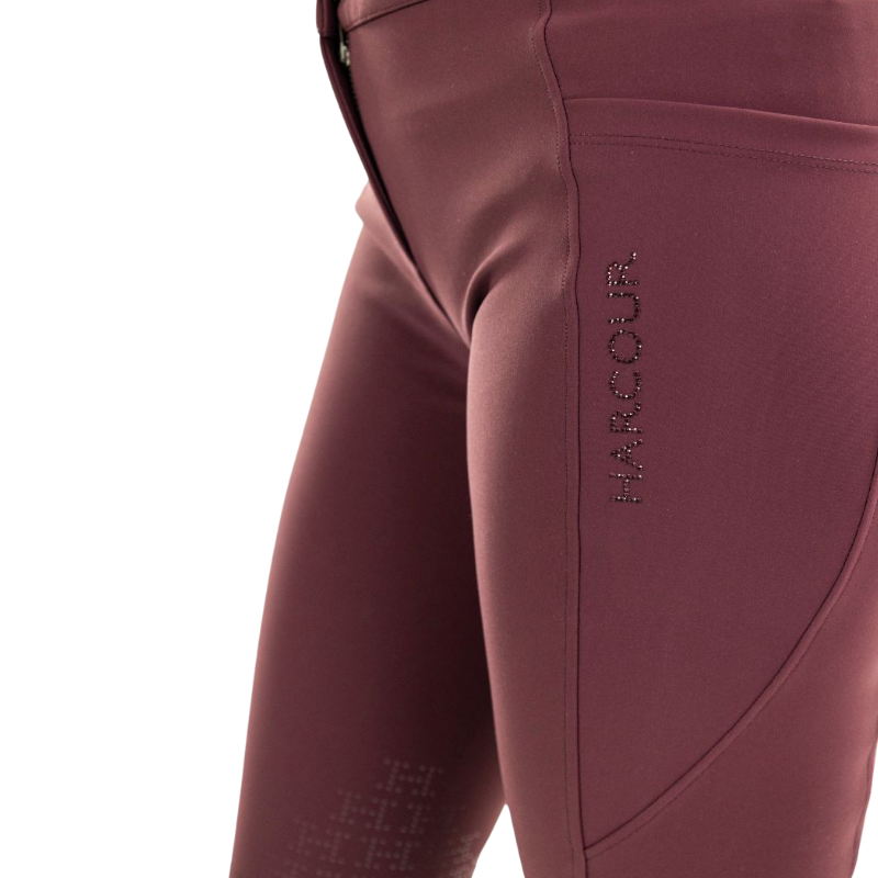 Harcour - Dames rijbroek Luce aubergine | - Ohlala