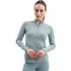 Harcour - Polo technique manches longues femme Tess grey green | - Ohlala