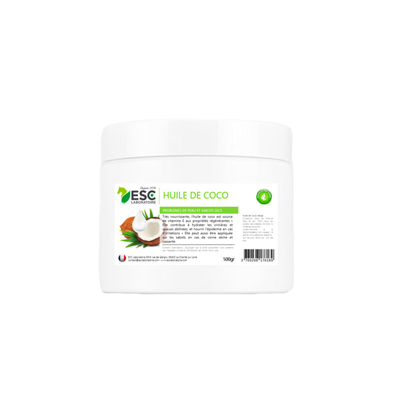 ESC Laboratoire - Huile de coco problèmes de peau et sabots secs | - Ohlala