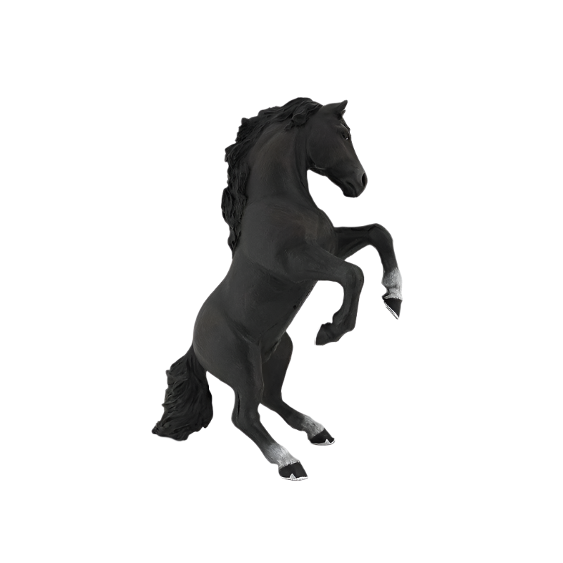 PAPO - Black prancing horse