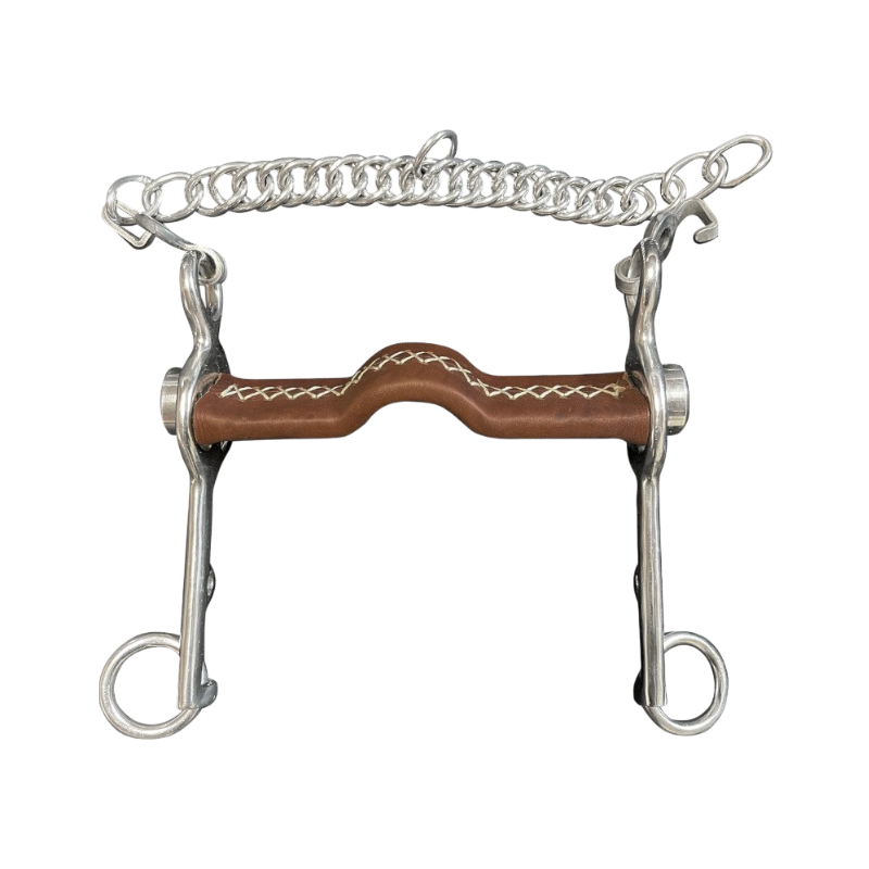 Jump'In - Mors Pelham plat inclinable grandes branches cuir marron