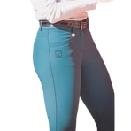 Jump'In - Pantaloni da equitazione donna Super X blu laguna | - Ohlala