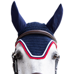 Jump'In - Bonnet pour chevaux Balthazar marine/ rouge | - Ohlala