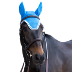 Jump'In - Bonnet pour chevaux Balthazar bleu royal/ blanc | - Ohlala