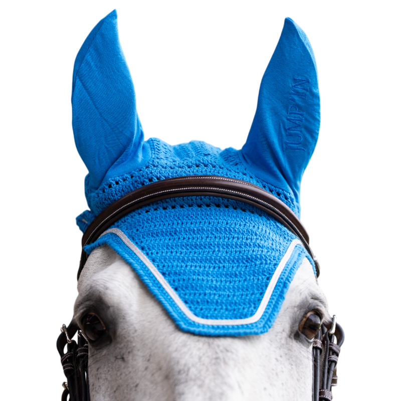 Jump'In - Balthazar royal blue horse bonnet/ lurex 