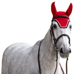 Jump'In - Bonnet pour chevaux Balthazar rouge/ noir | - Ohlala