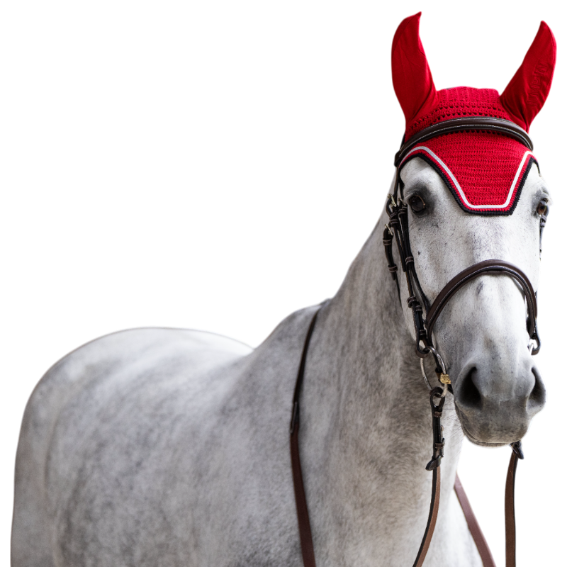 Jump'In - Balthazar red/black horse bonnet 