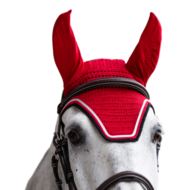 Jump'In - Balthazar red/black horse bonnet 