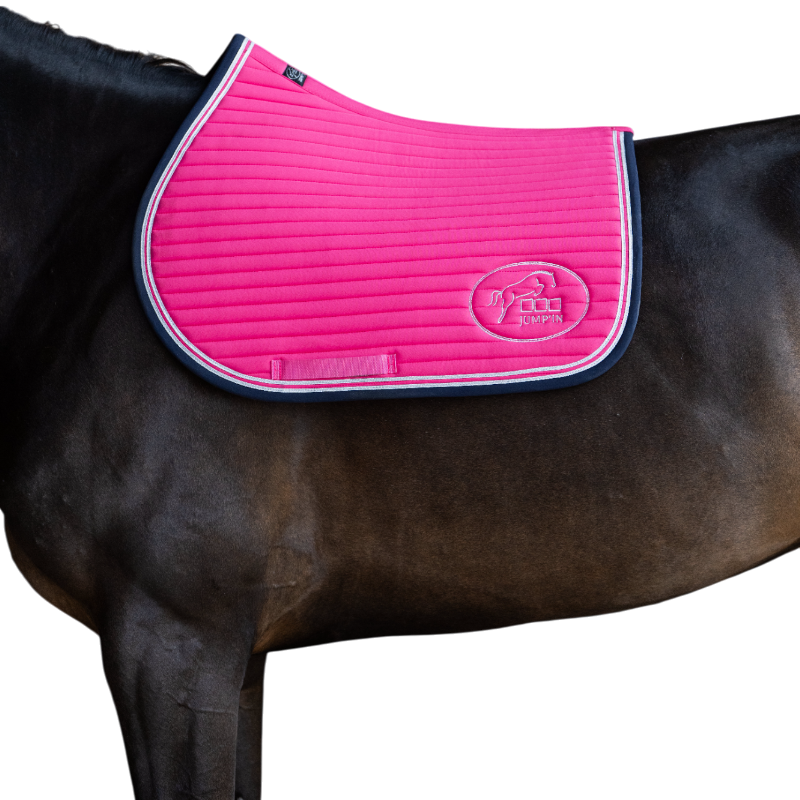 Jump'In - Tapis de selle Balthazar fuschia/ marine