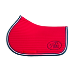 Jump'In - Tapis de selle Balthazar rouge/ marine | - Ohlala