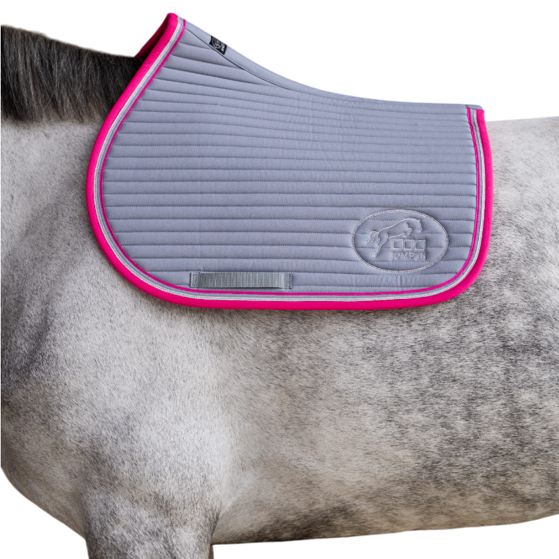 Jump'In - Tapis de selle Balthazar gris/ fuschia
