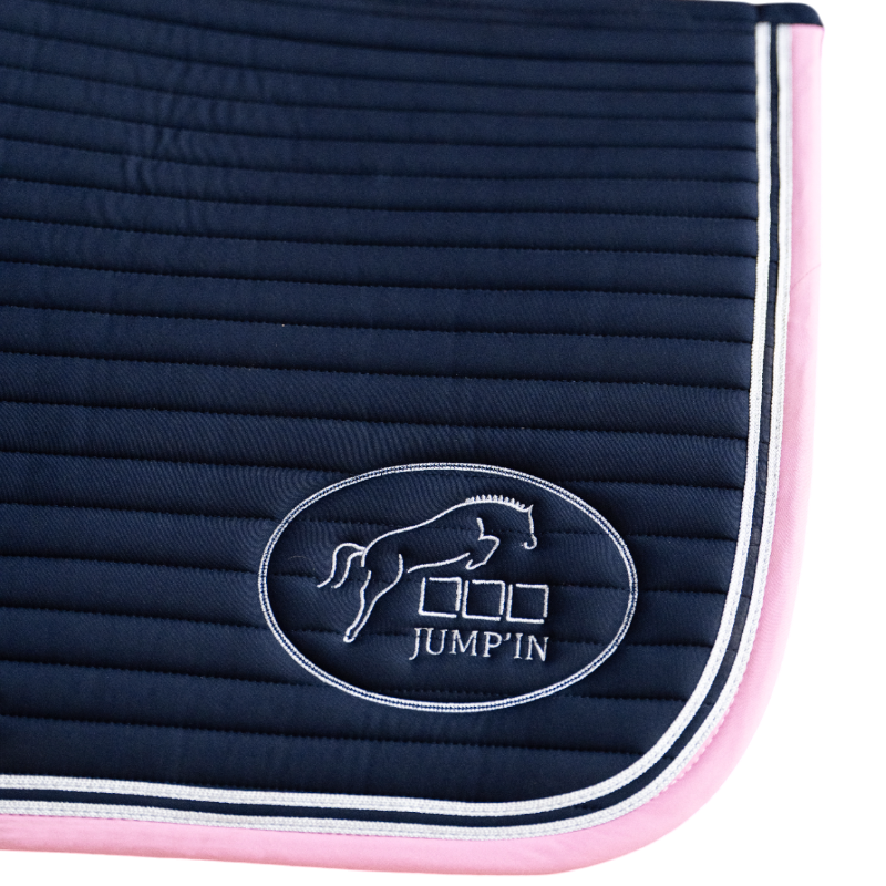 Jump'In - Balthazar Navy/Pink Saddle Pad | - Ohlala