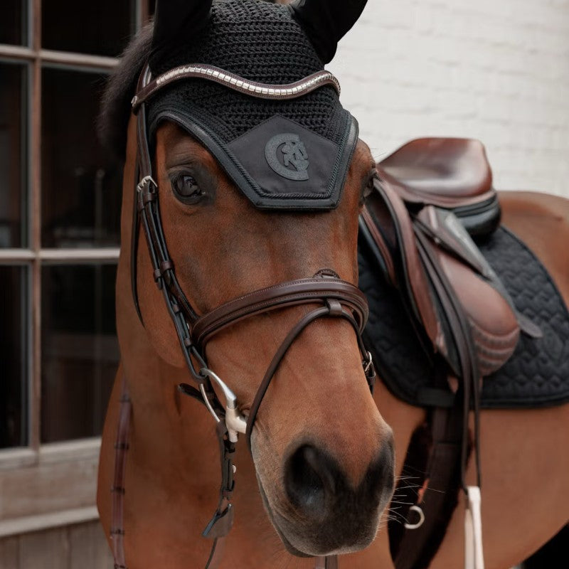 Kentucky Horsewear - Wellington Sparkling black horse bonnet 