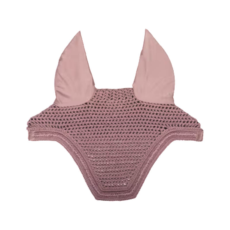 Kentucky Horsewear - Bonnet pour chevaux anti-bruits Wellington Velvet Mini Pearls vieux rose | - Ohlala