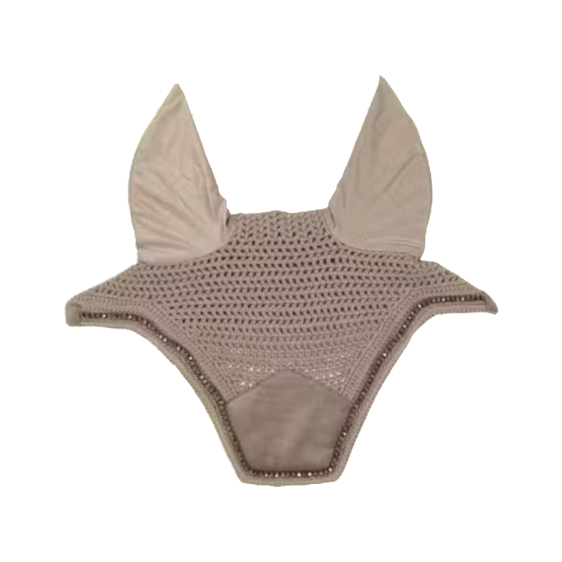 Kentucky Horsewear - Bonnet para caballos anti-ruido Wellington Velvet Pearls beige | - Ohlala