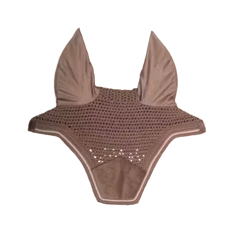 Kentucky Horsewear - Cuffia antirumore per cavalli Wellington Velvet beige | - Ohlala