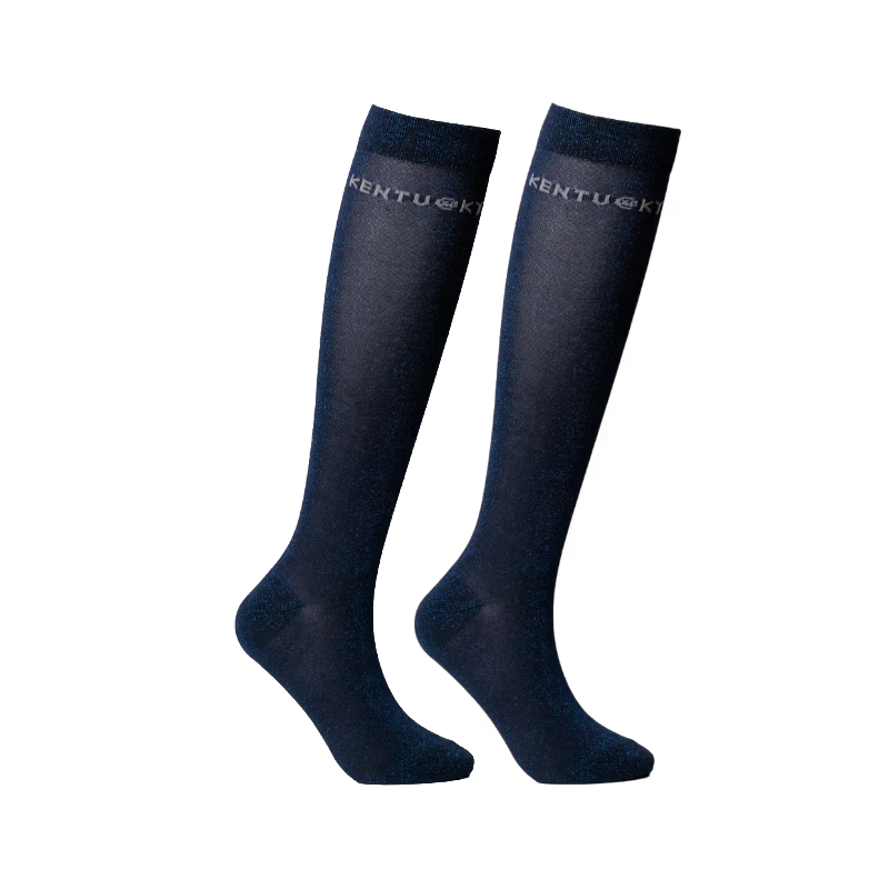 Kentucky Horsewear - Chaussettes d'équitation Glitter marine x3