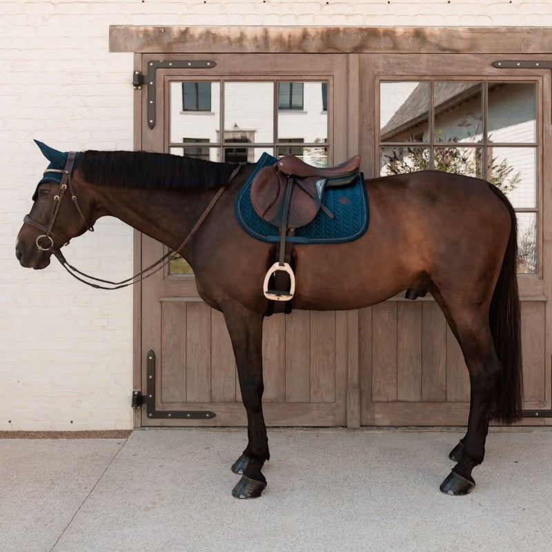 Kentucky Horsewear - Tapis de selle Velvet Mini Pearls marine | - Ohlala